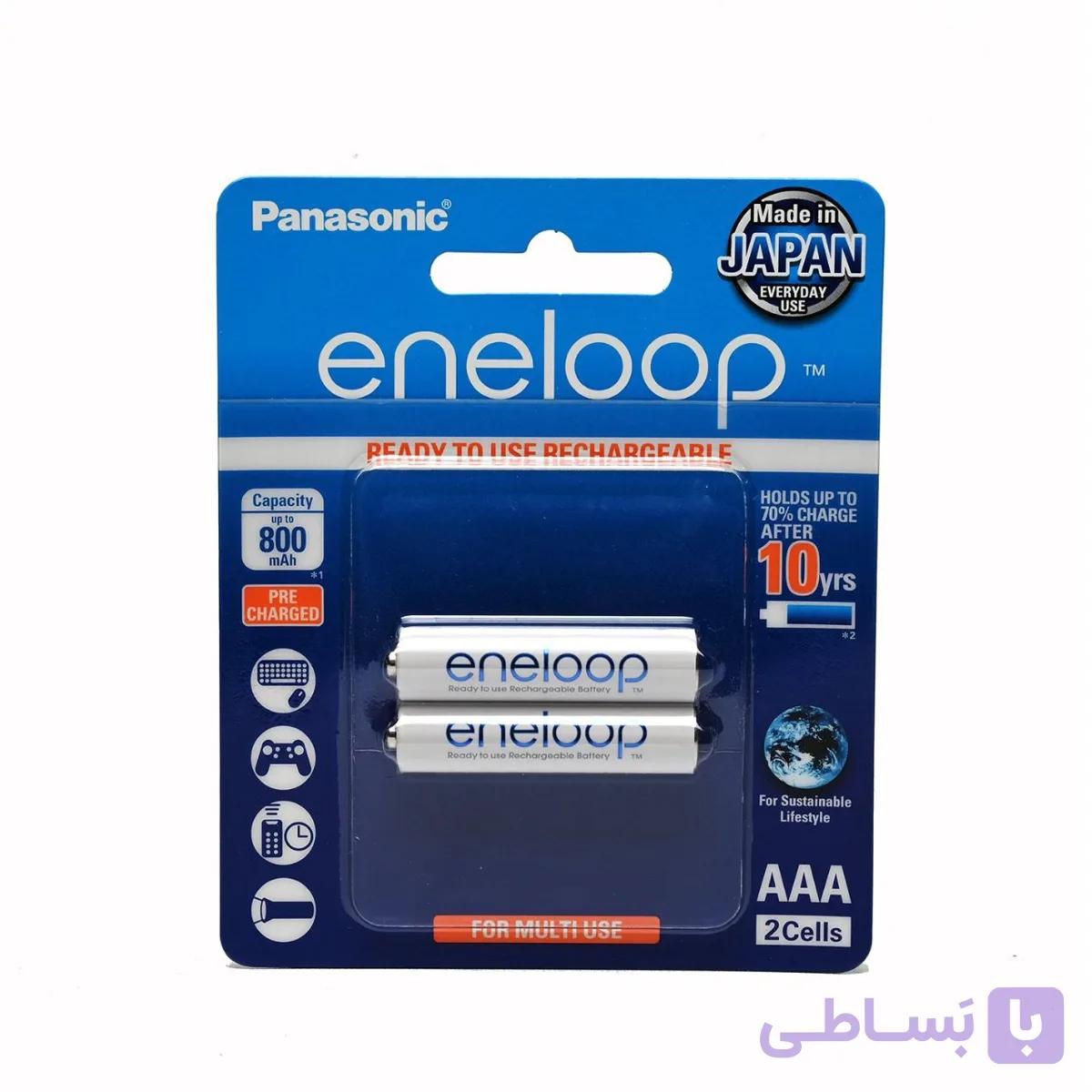 باتری شارژی نیم قلمی پاناسونیک مدل eneloop 800mAh — تصویر 1