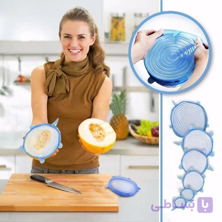 درپوش ظرف سیلیکونی مجموعه 6 عددی کد M1712 — تصویر 1
