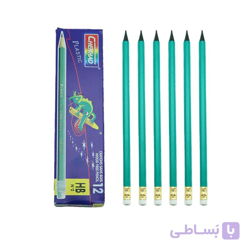 مداد مشکی پاک کن دار پلیمری Chenhao (6 عددی) چینی — تصویر 1