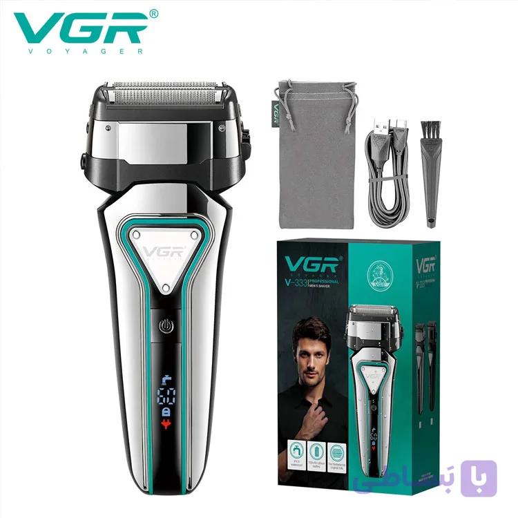 ماشین اصلاح ریش تراش شارژی ضدآب وی جی آر VGR-333 — تصویر 1