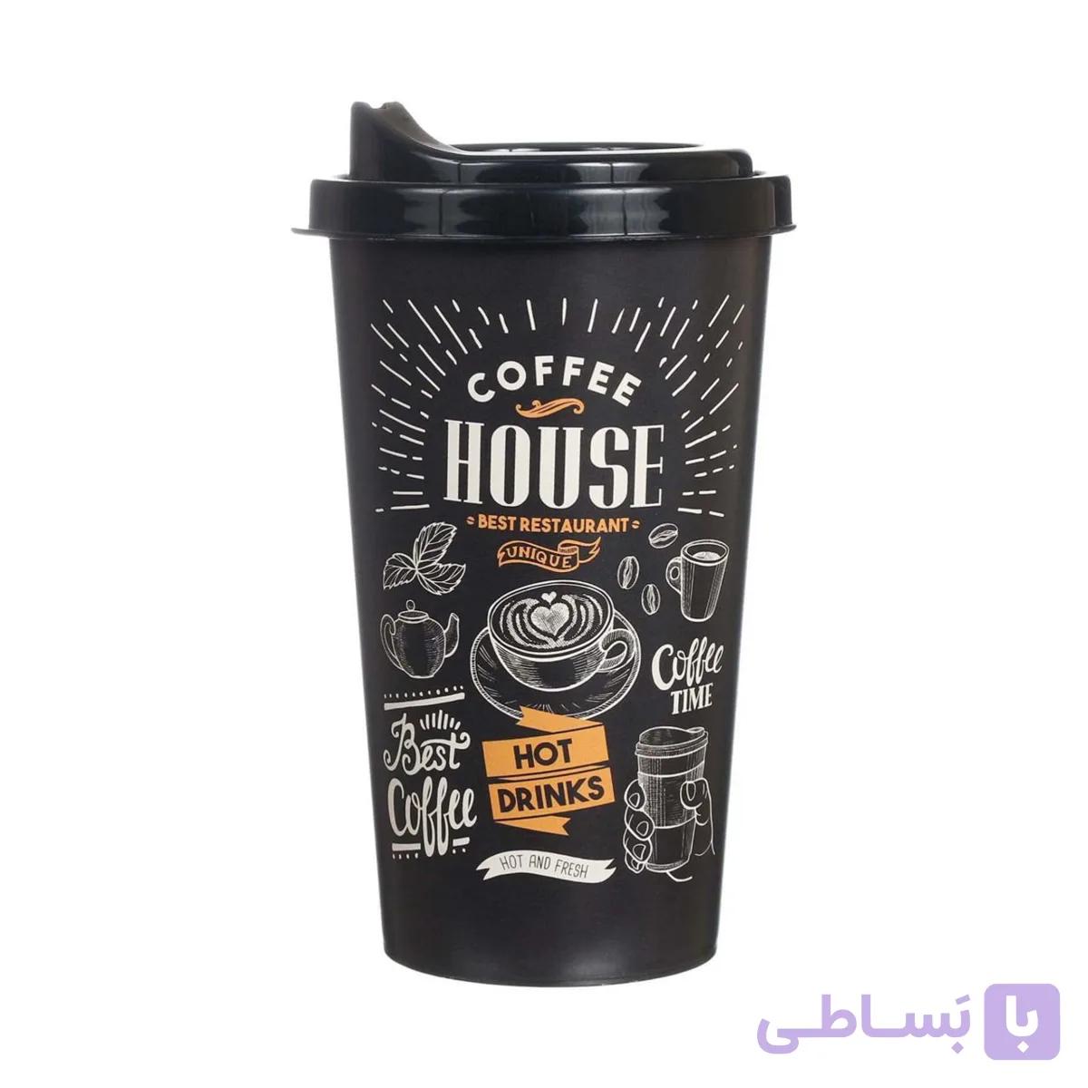 لیوان کافی درب دار 650 میل 2 عددی — تصویر 1