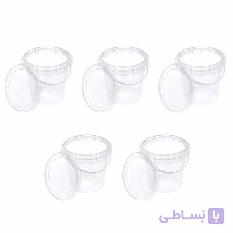 ظرف فریزری گرد 1400 سی سی 5 عددی — تصویر 1