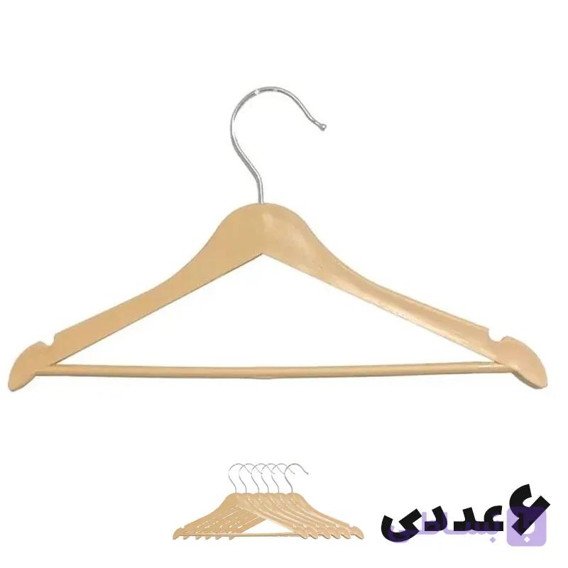 آویز لباس طرح چوب 6 عددی — تصویر 1