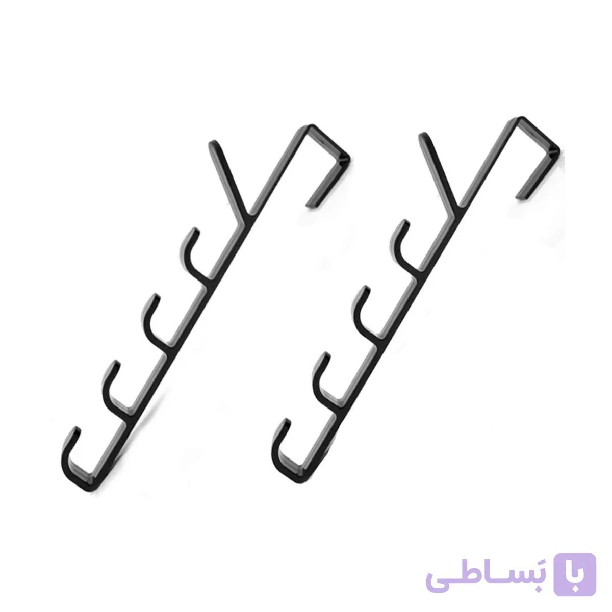 آویز لباس پشت در و چوب لباسی عمودی پک ۲ عددی — تصویر 1
