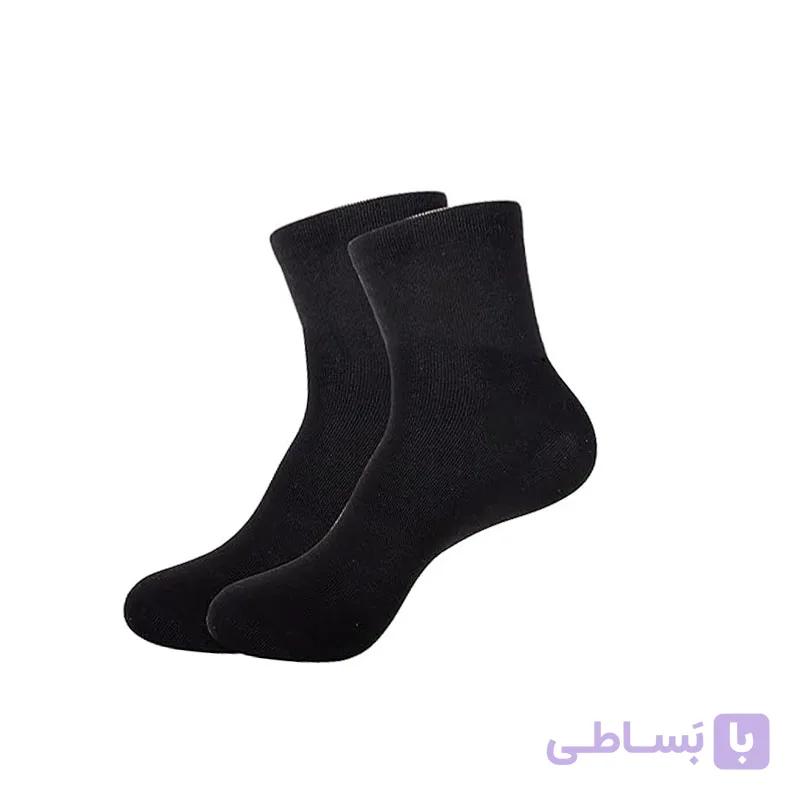جوراب مردانه نیم ساق نخ هندی مشکی CLASSY کد 2937 — تصویر 1