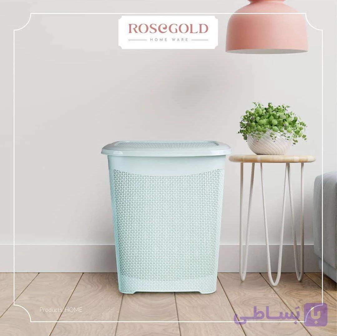 سبد لباس چرک درب دار رزگلد کد 2892 — تصویر 1