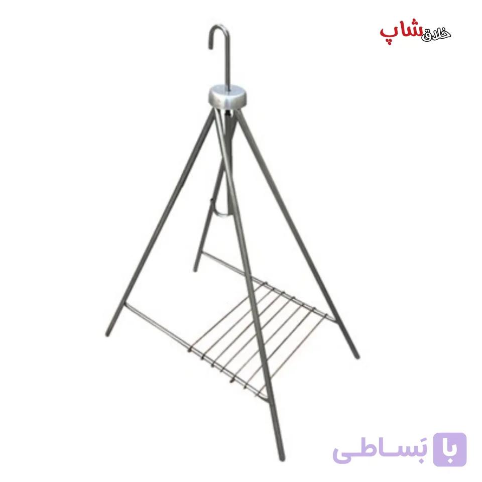 منقل مسافرتی چندکاره بلند مدل سرخپوستی مشکی کد H67 — تصویر 1