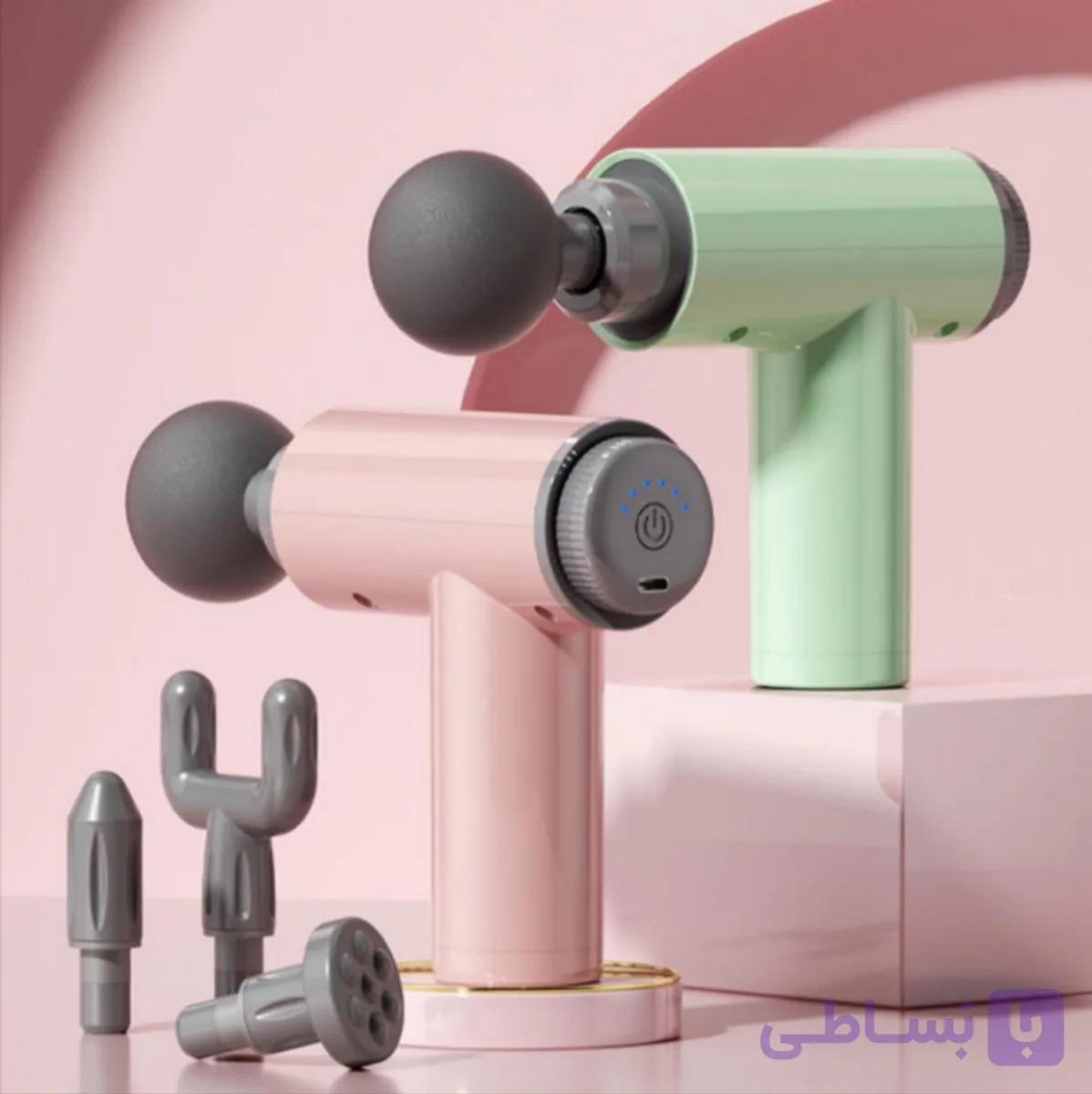 ماساژور تفنگی شارژی حرفه ای 4 سر مدل Massage gun XY-720s — تصویر 1