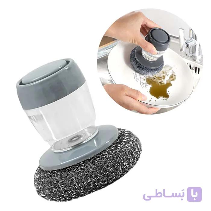 سیم ظرفشویی مخزن دار دسته کوتاه — تصویر 1