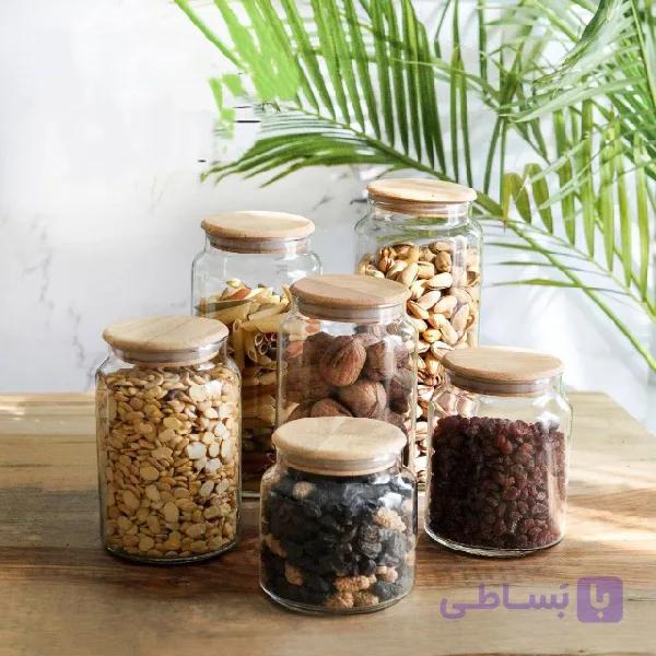 جا حبوباتی شیشه ای سایز 6 — تصویر 1