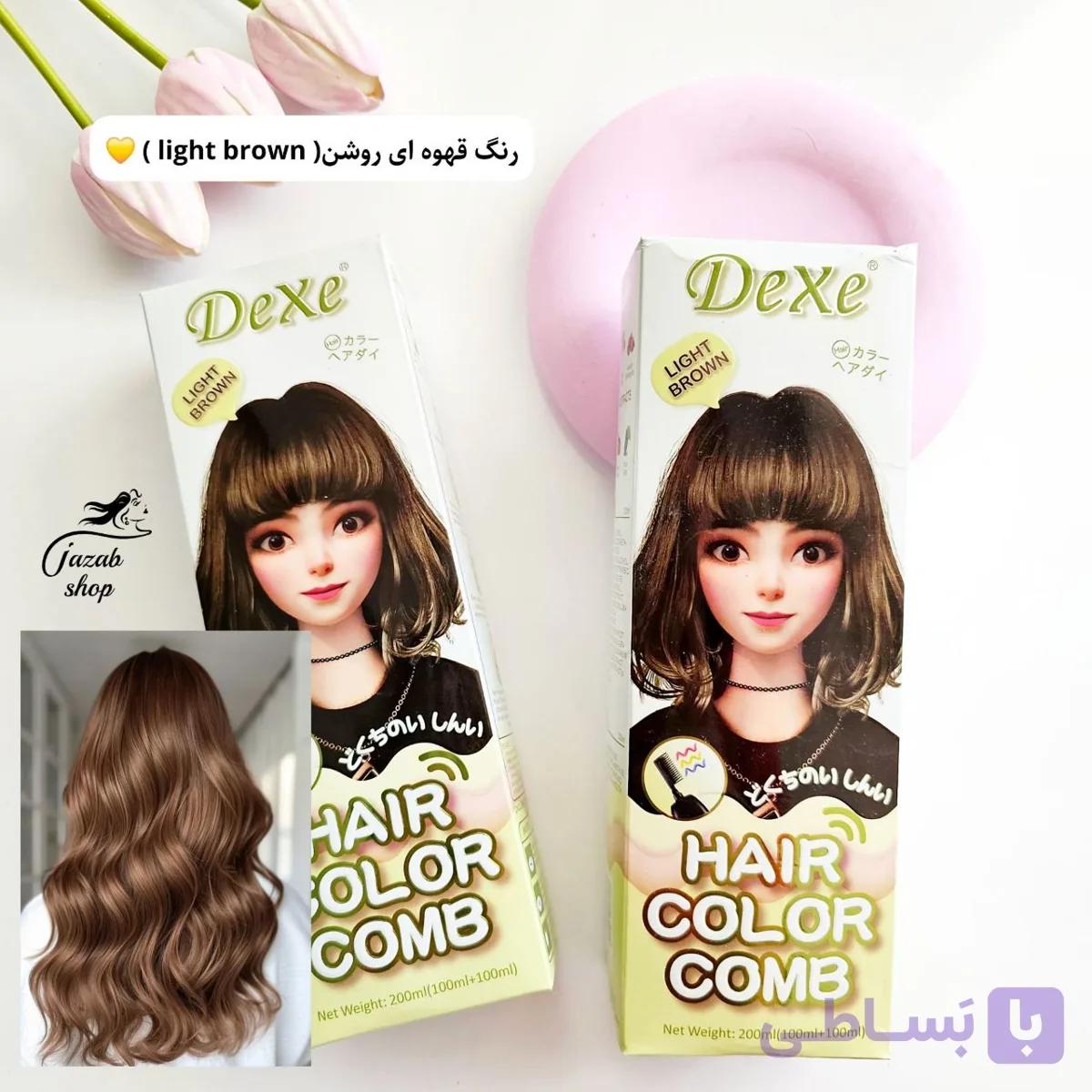 شامپو رنگ دکسی مدل قهوه ای روشن (رنگ موقت مو light brown) — تصویر 1