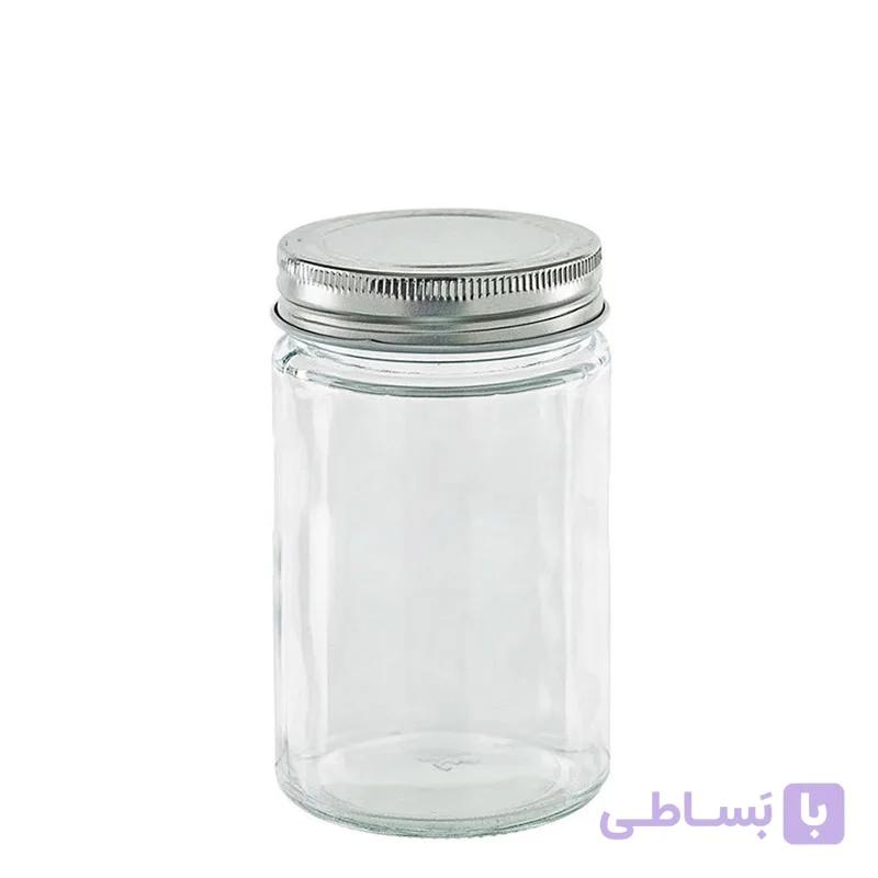 جاحبوباتی شیشه ای استوانه ای درب کانتینری سایز 4 کد 11 — تصویر 1