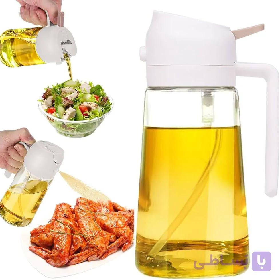 روغن ریز و اسپری روغن شیشه ای 2 کاره 500ml — تصویر 1