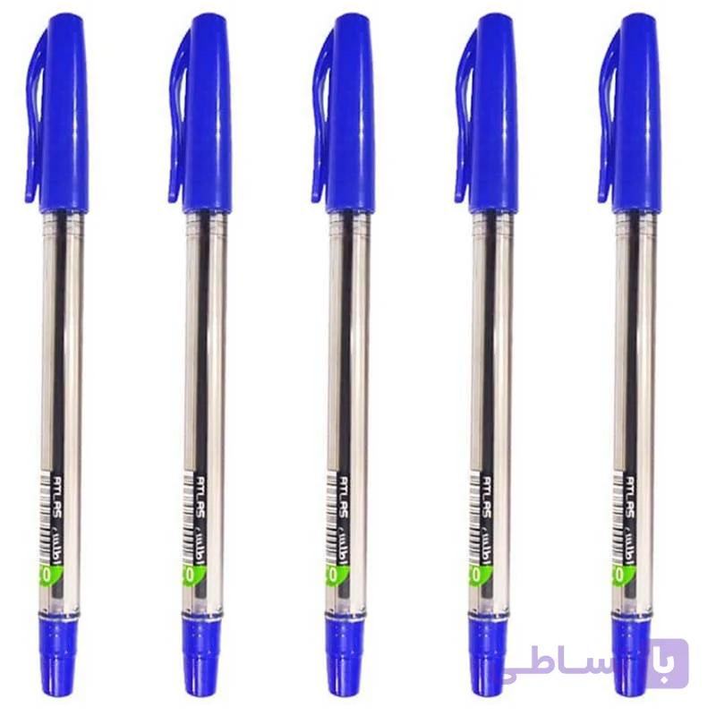 خودکار آبی اطلس (مجموعه 5 عددی) نوک 0.7 ATLAS — تصویر 1