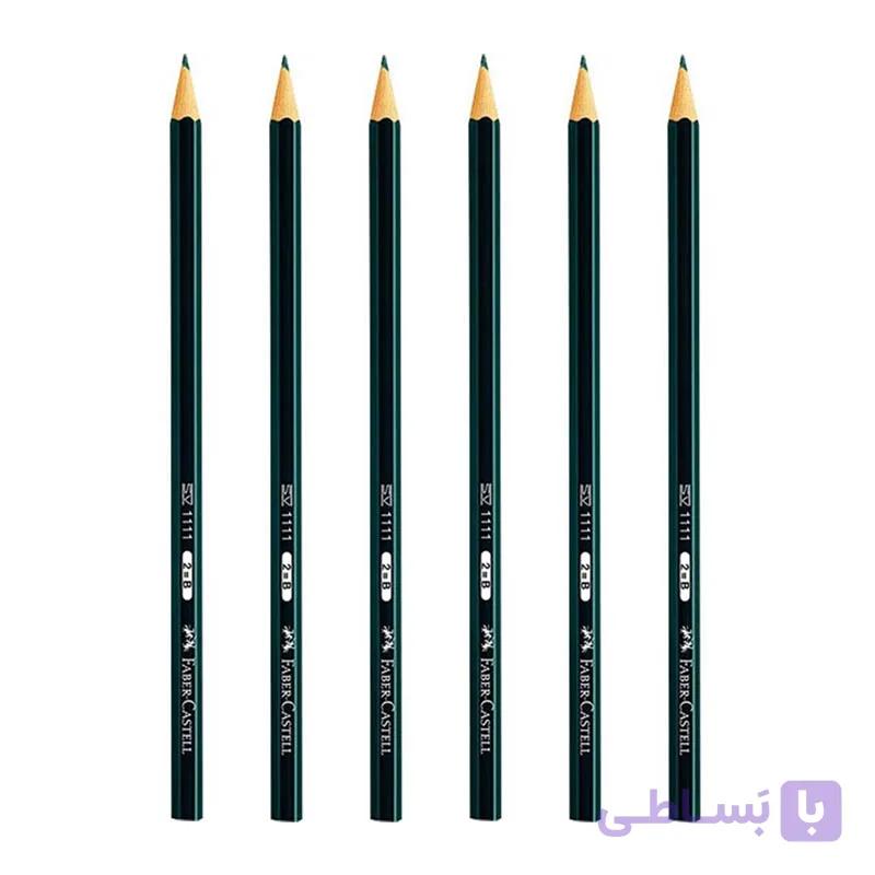 مداد مشکی فابر کاستل (6 عددی) Faber Castell مدل SV-1111 — تصویر 1
