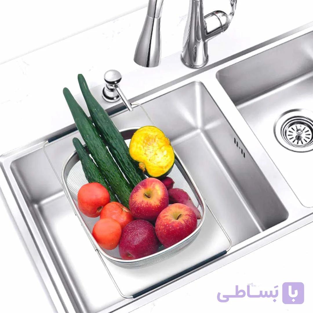 سبد سینک کشویی استیل کد 630 — تصویر 1