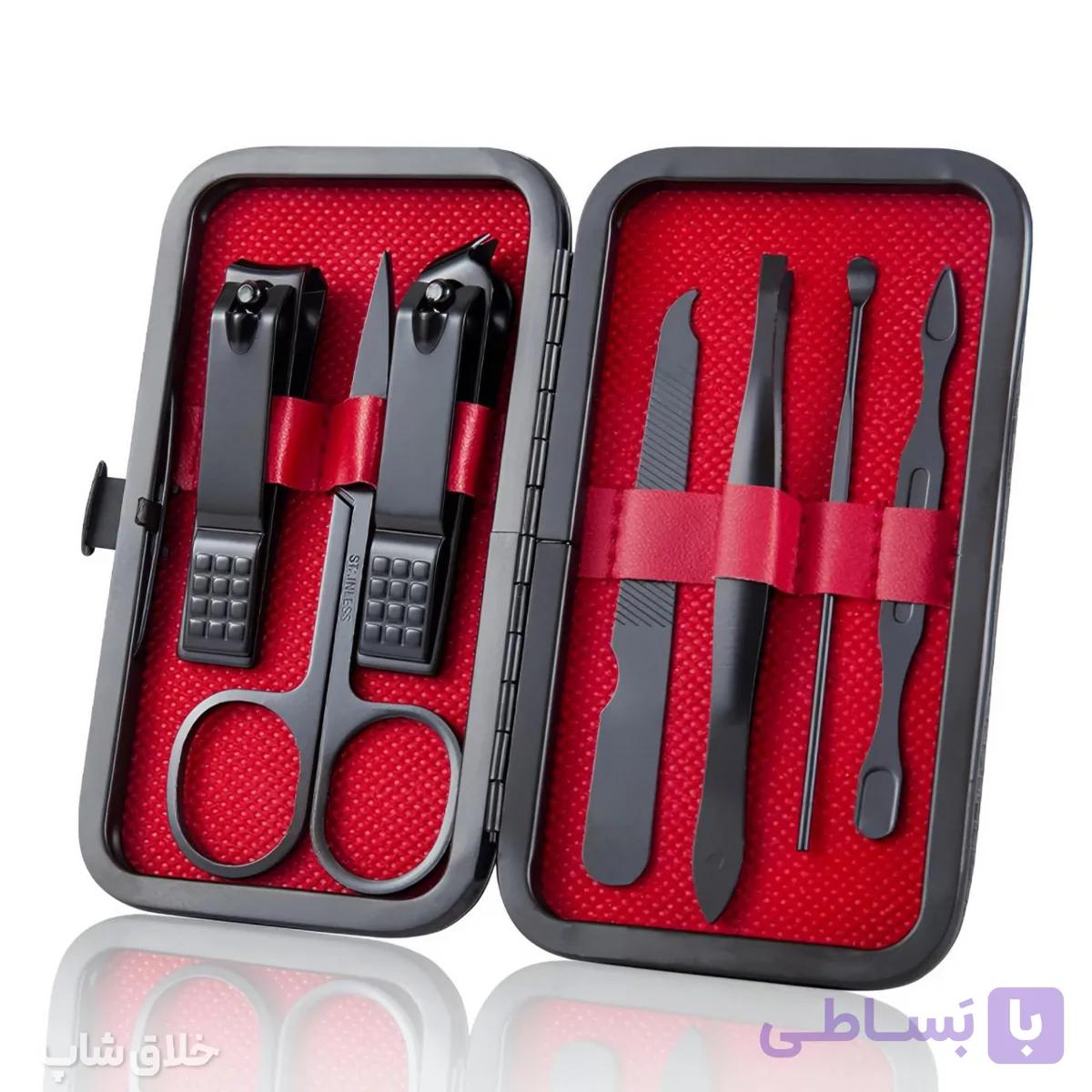 ست مانیکور مشکی 7 تکه کد M7 — تصویر 1