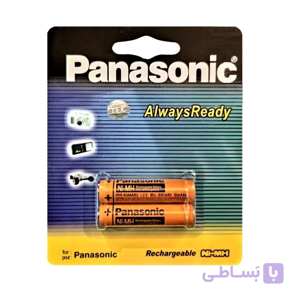 باتری نیم قلمی شارژی پاناسونیک مدل 830mAh — تصویر 1