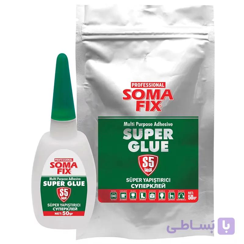 چسب فوری همه کاره SOMAFIX سوپر گلو 50 گرم — تصویر 1