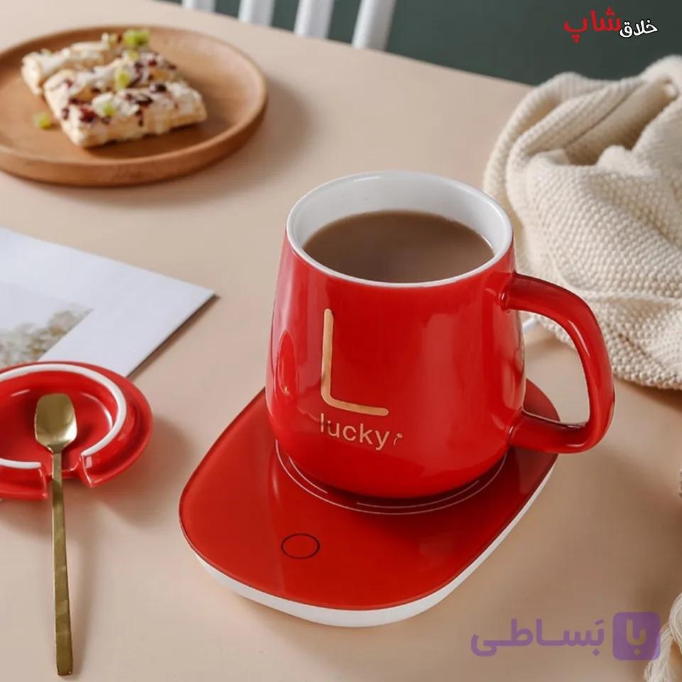 ماگ حرارتی SWEET LIFE به همراه صفحه گرمکن برقی کد ۲۰۲۱۰۸ — تصویر 1