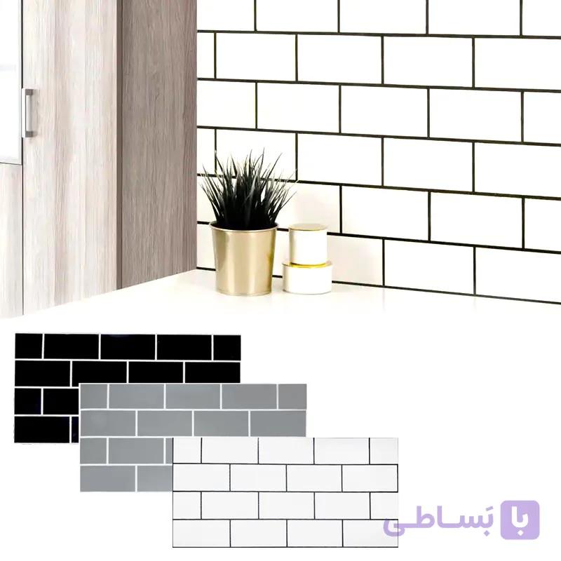 برچسب بین کابینتی طرح آجری چسب دار ضخامت 3 میل — تصویر 1