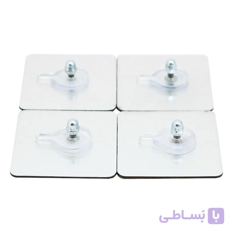 چسبک نگهدارنده تابلو قفسه و قاب عکس 4 عددی (میخ چسبی) — تصویر 1