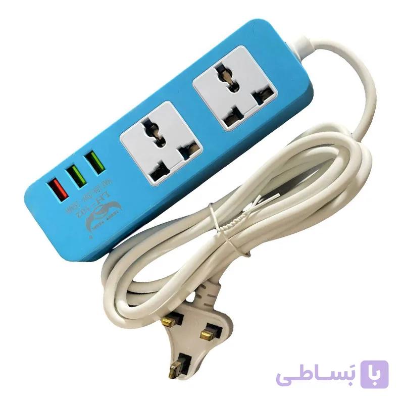 چندراهی برق همه کاره (سه USB و 2 پریز جهانی) — تصویر 1
