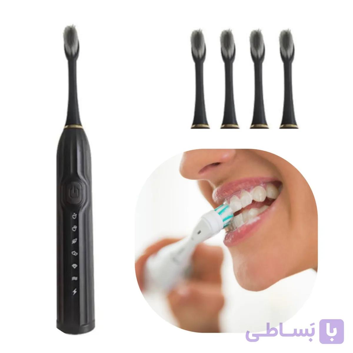 مسواک برقی شارژی خانواده + (با 4 سری یدک) Sonic GT-W — تصویر 1