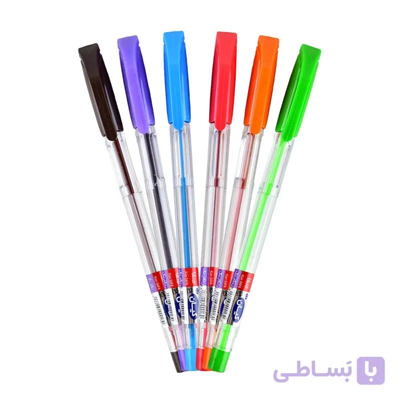 خودکارهای 6 رنگ کیان صفا مدل 1mm (6عددی) — تصویر 1