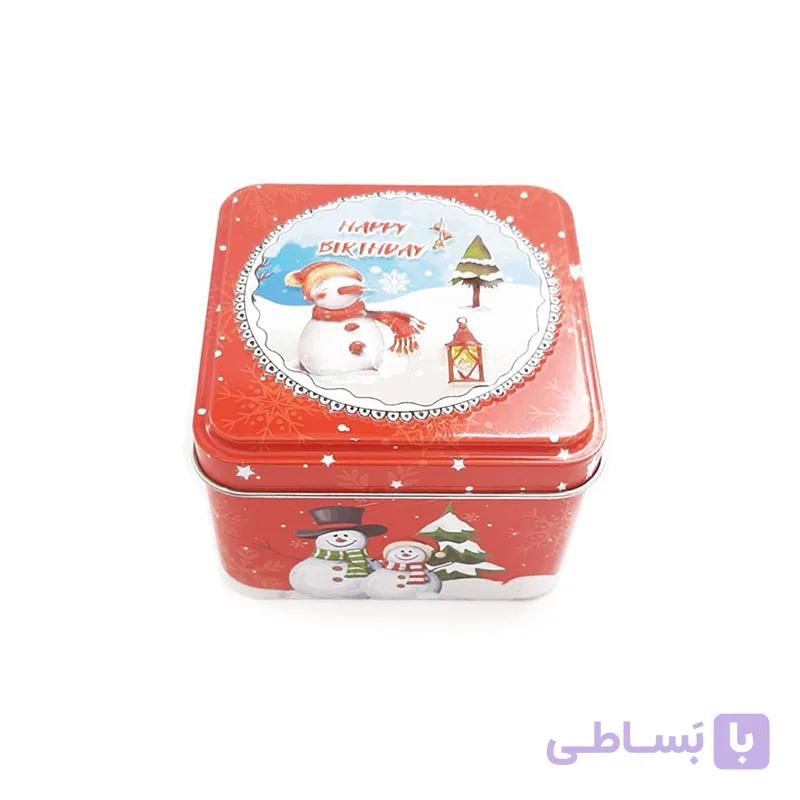 جعبه هدیه آدم برفی مدل ظرف فلزی — تصویر 1