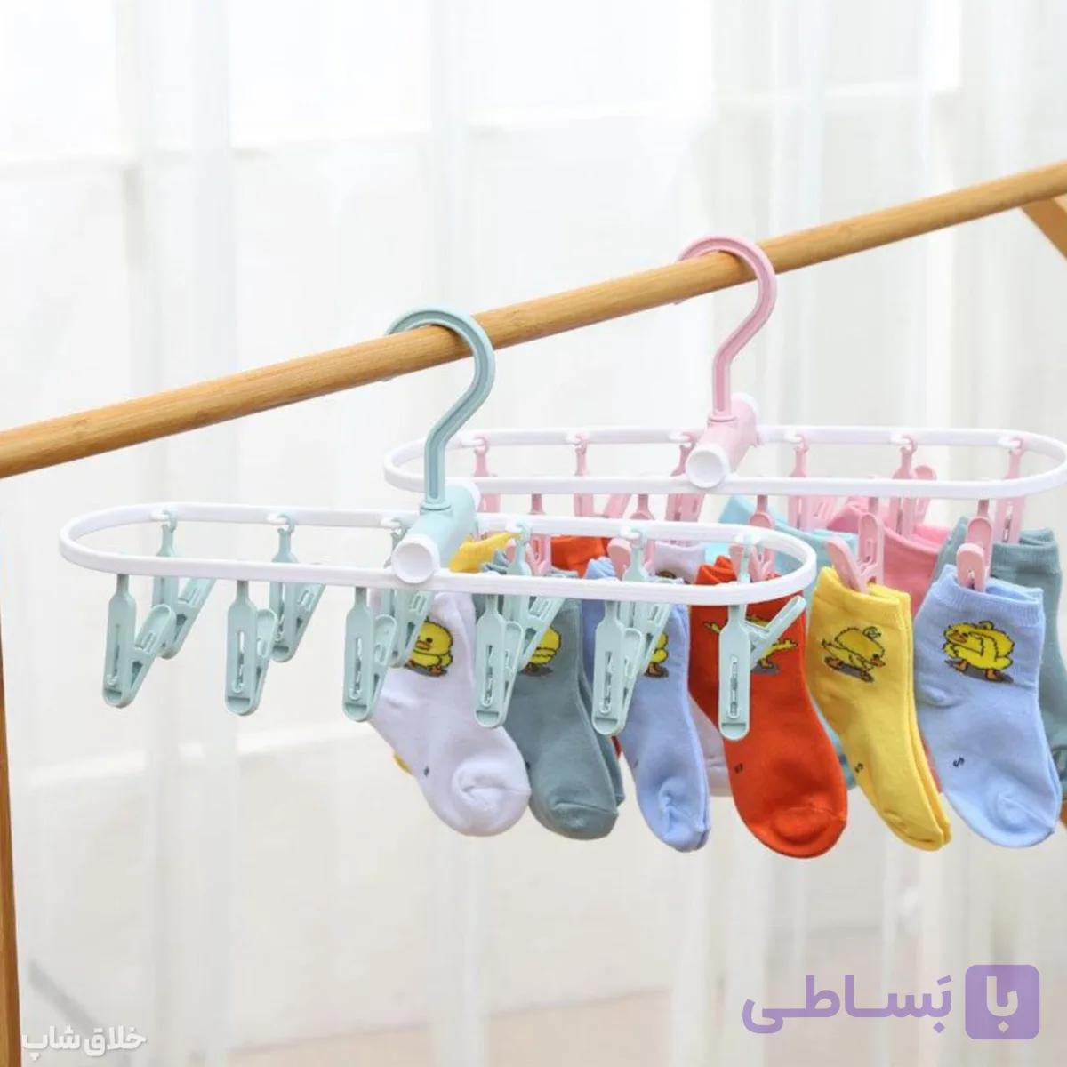 رخت آویز آپارتمانی 12 گیره — تصویر 1