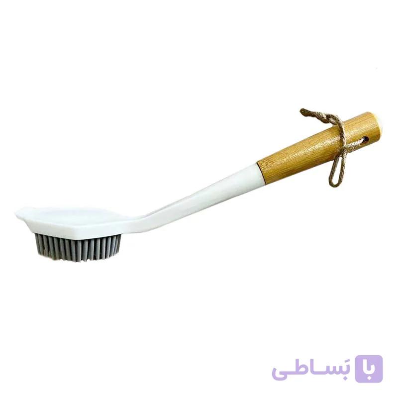 فرچه شستشو سیلیکونی دسته چوبی مدل WS-3542-K — تصویر 1