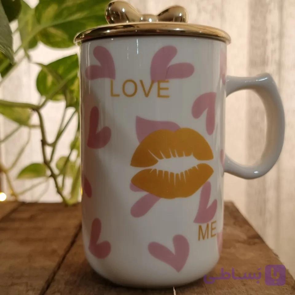ماگ لاو LOVE درب دار کد ۲۱ — تصویر 1