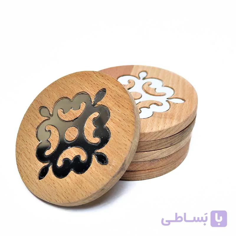 زیر لیوانی چوبی ریور بسته 6 عددی کد 5908 — تصویر 1