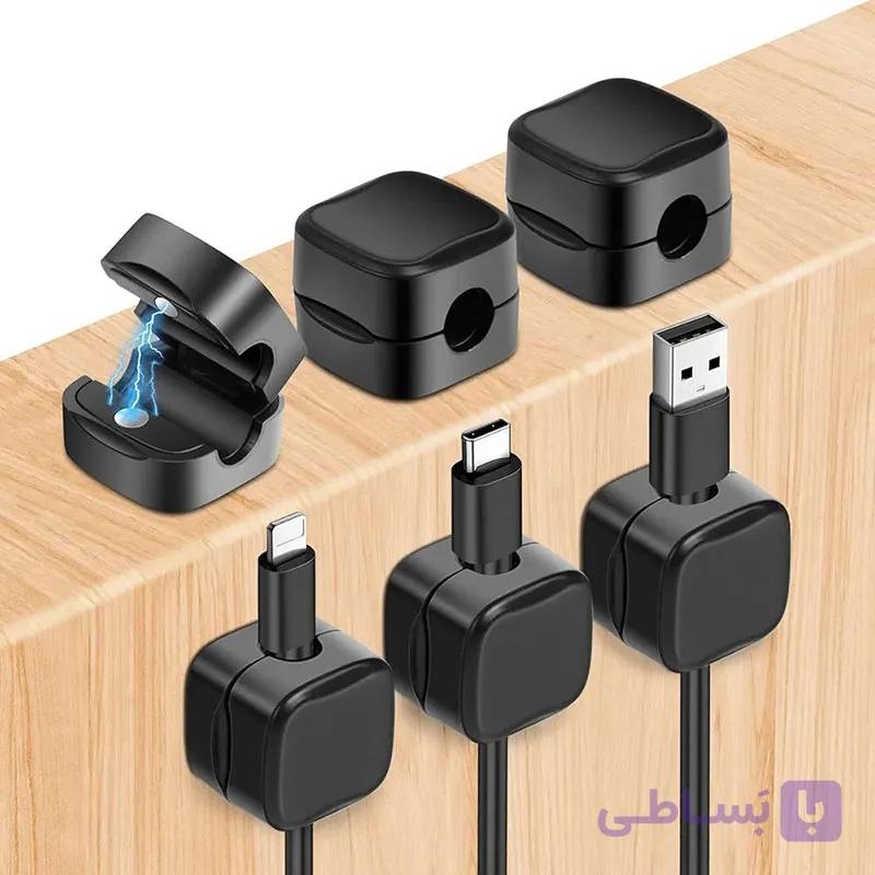 نگهدارنده سیم و کابل مگنتی چسبدار — تصویر 1