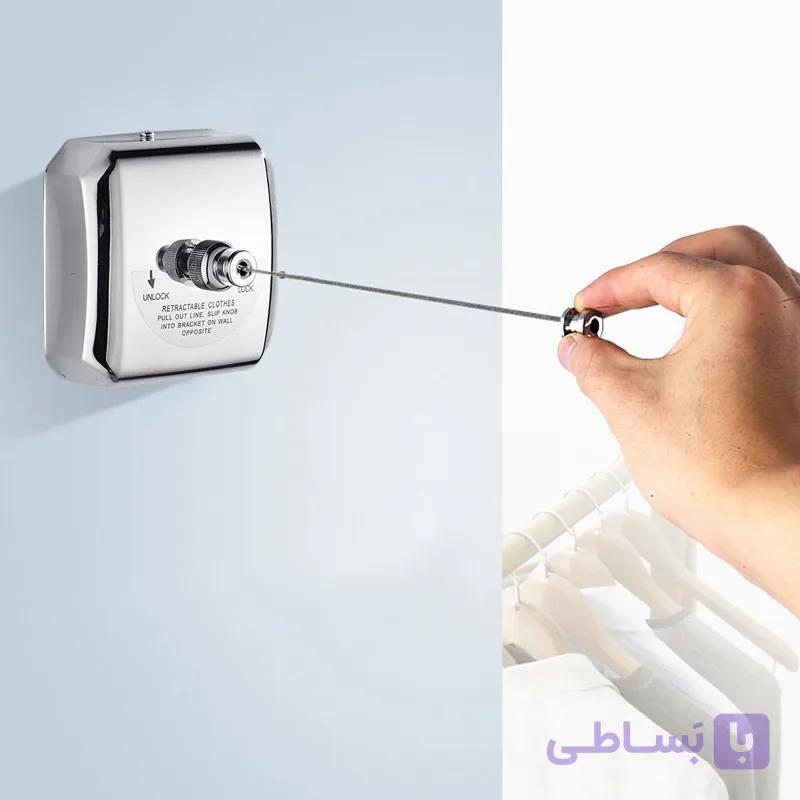 بند رخت طنابی مربع استیل آپارتمانی خود جمع شونده 2.8M — تصویر 1