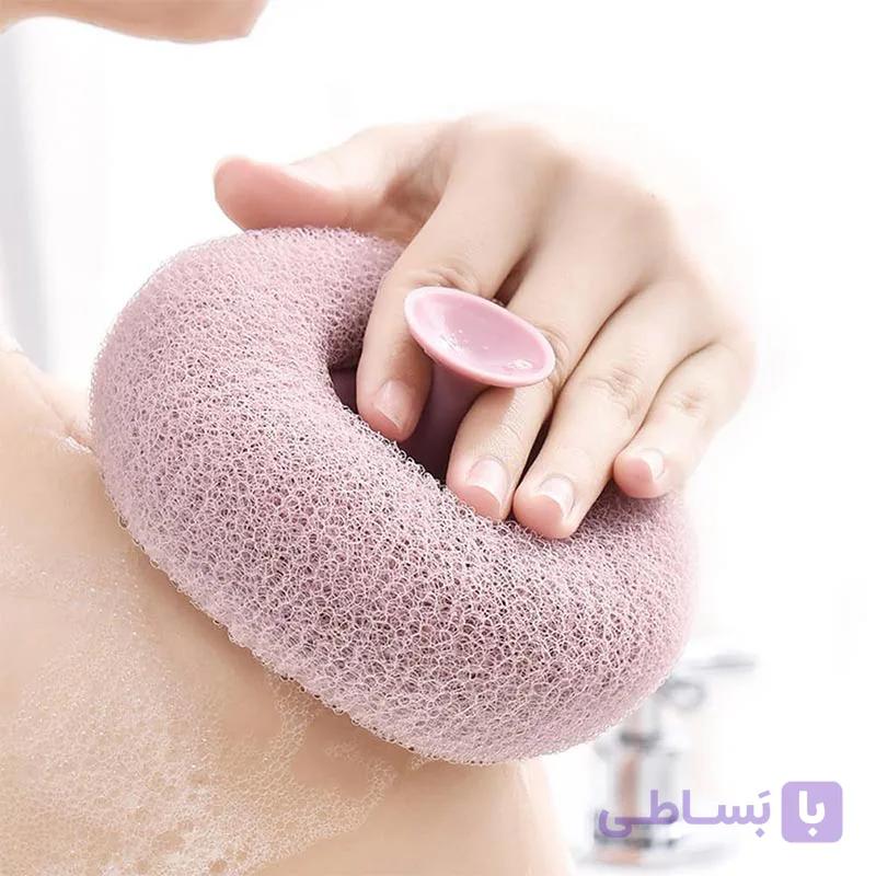 لیف اسفنجی حمام ژاپنی [دسته دار گرد] — تصویر 1