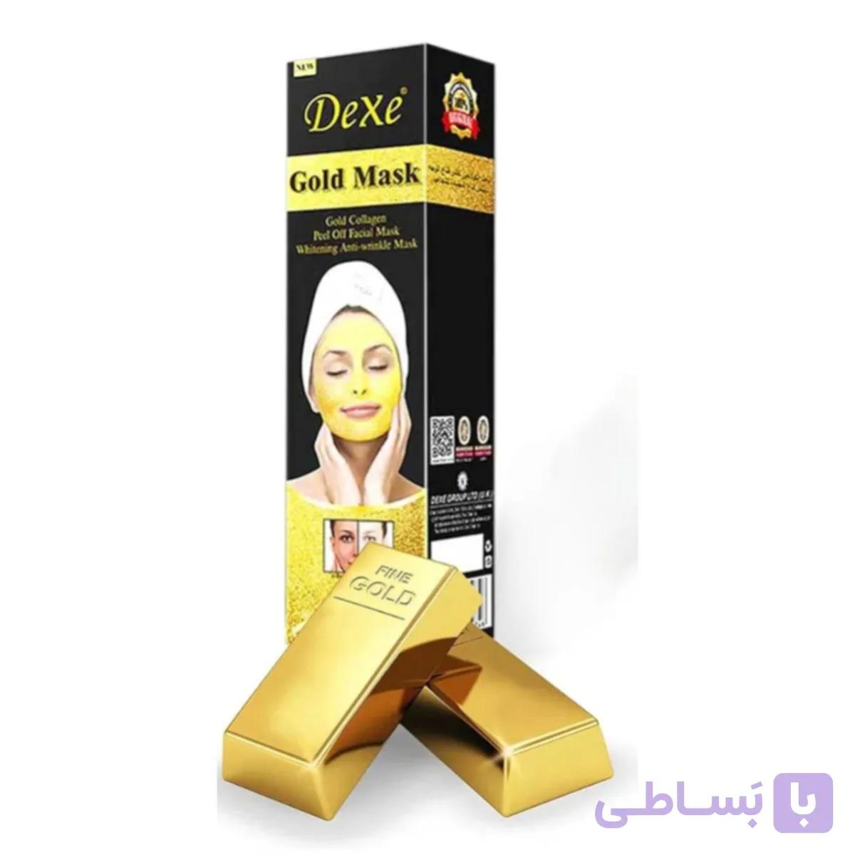 ماسک صورت طلا پاکسازی و ترمیم منافذ 24K GOLD MASK DEXE — تصویر 1