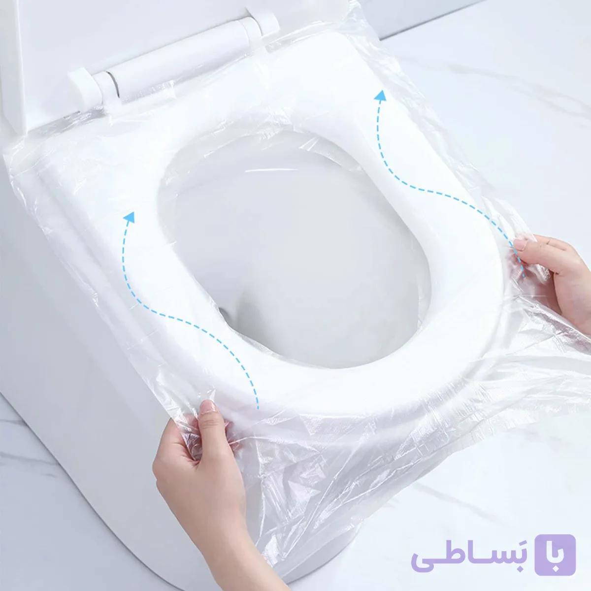 کاور توالت فرنگی ساده و ارزان (پک 5 عددی روکش توالت سفری) — تصویر 1