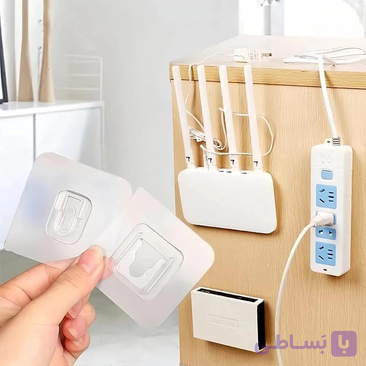 میخ دیواری و قلاب چسبی دوطرفه بسته 3 عددی — تصویر 1