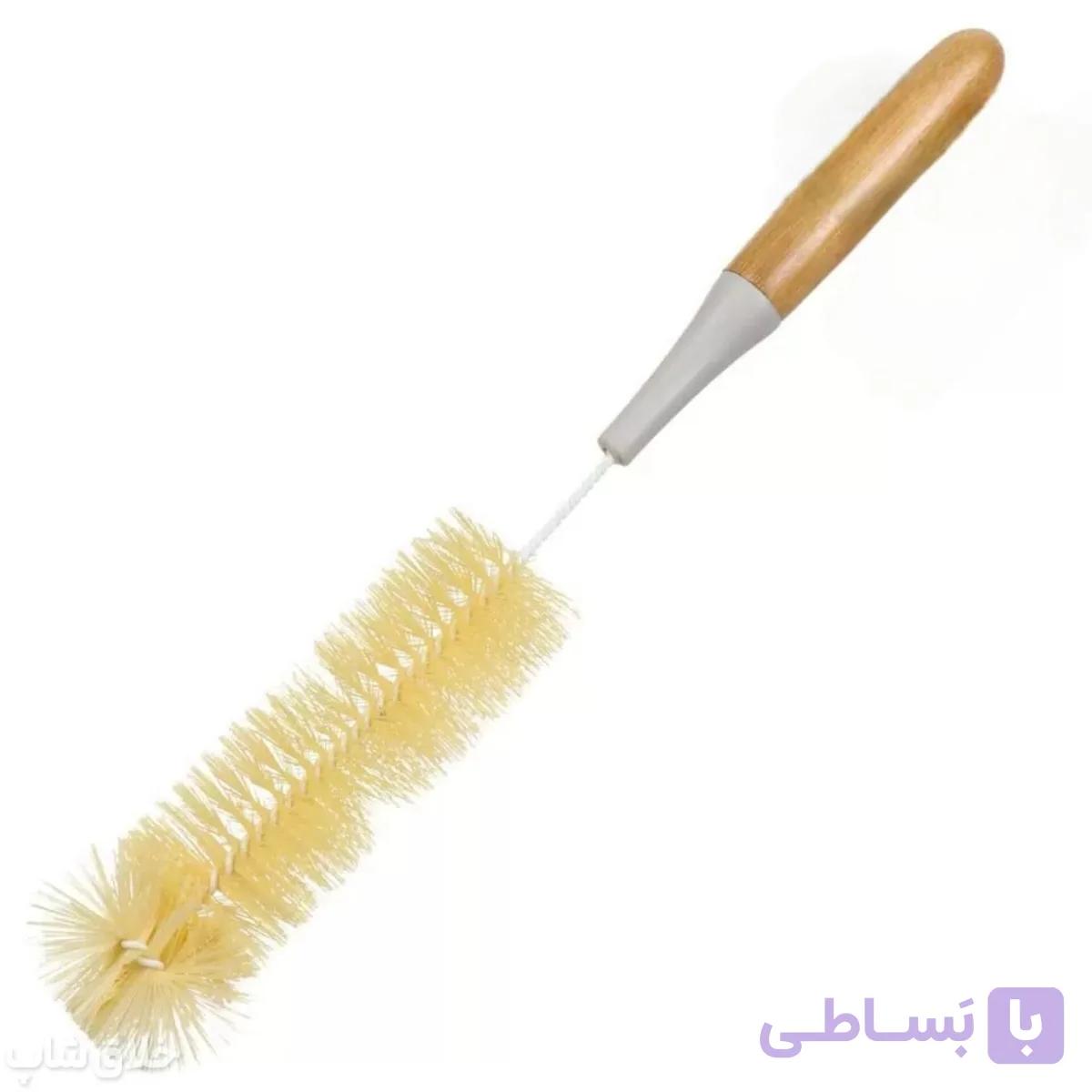 فرچه شستشو بطری و داخل ظروف دسته چوبی مدل WS_3033_C — تصویر 1