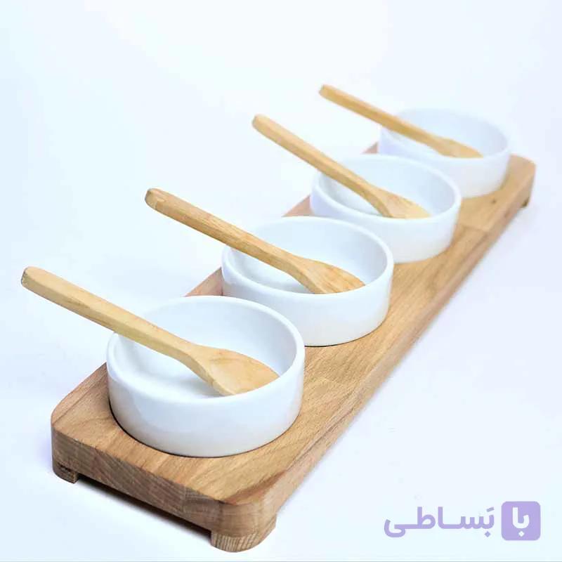ست اردو خوری 4 خانه با قاشق ریور کد 5935 — تصویر 1