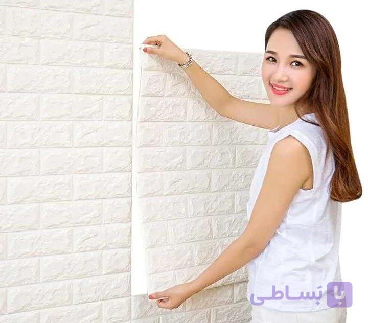 استیکر طرح آجری چسب دار ضخامت 2.5 میل کد77 — تصویر 1