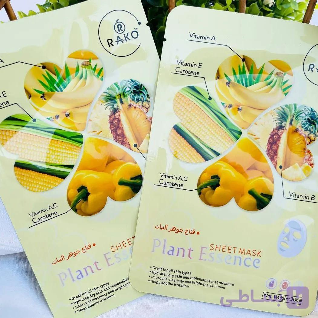 ماسک صورت ورقه ای میوه های زرد Facial Sheet Mask RAKO — تصویر 1