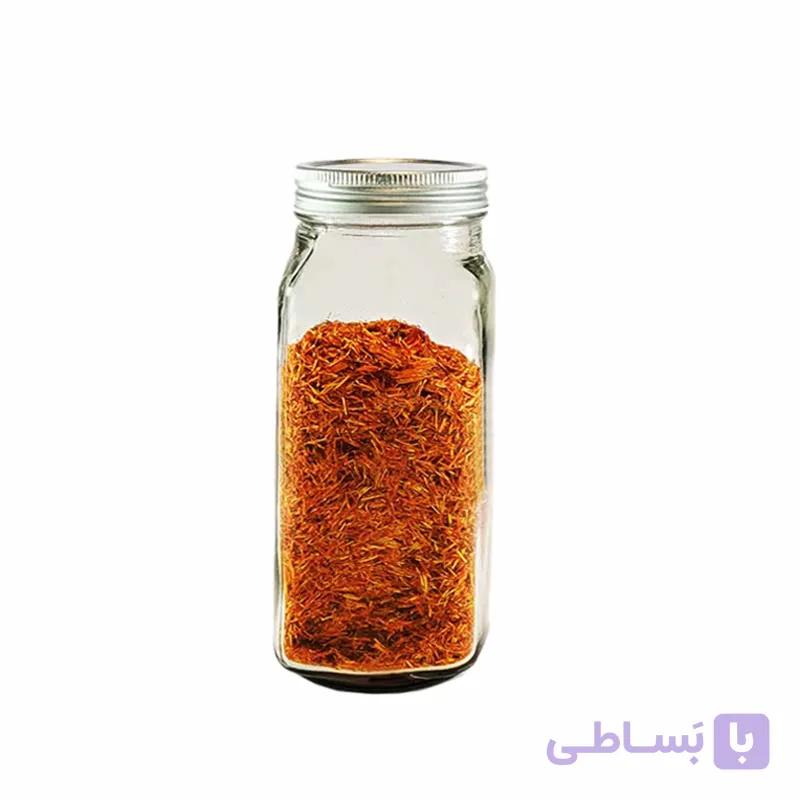 جار شیشه ای چهارگوش درب کانتینری سایز 5 کد 18 — تصویر 1