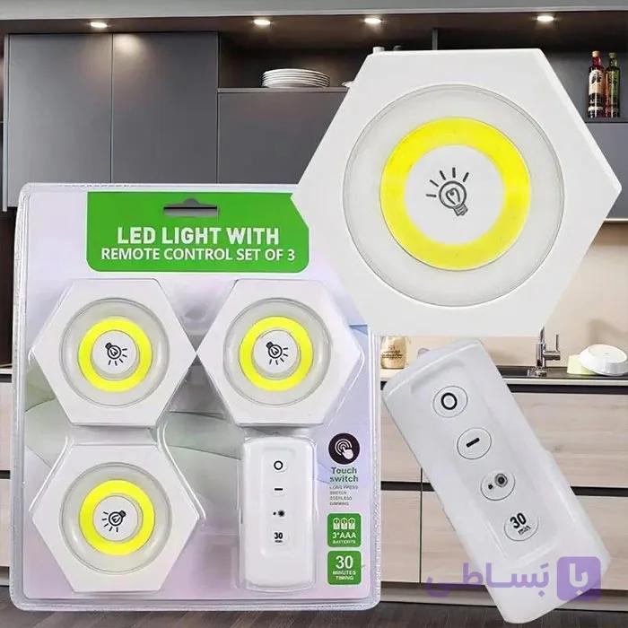 چراغ زیر کابینتی بدون سیم (باطری خور ریموت دار) — تصویر 1