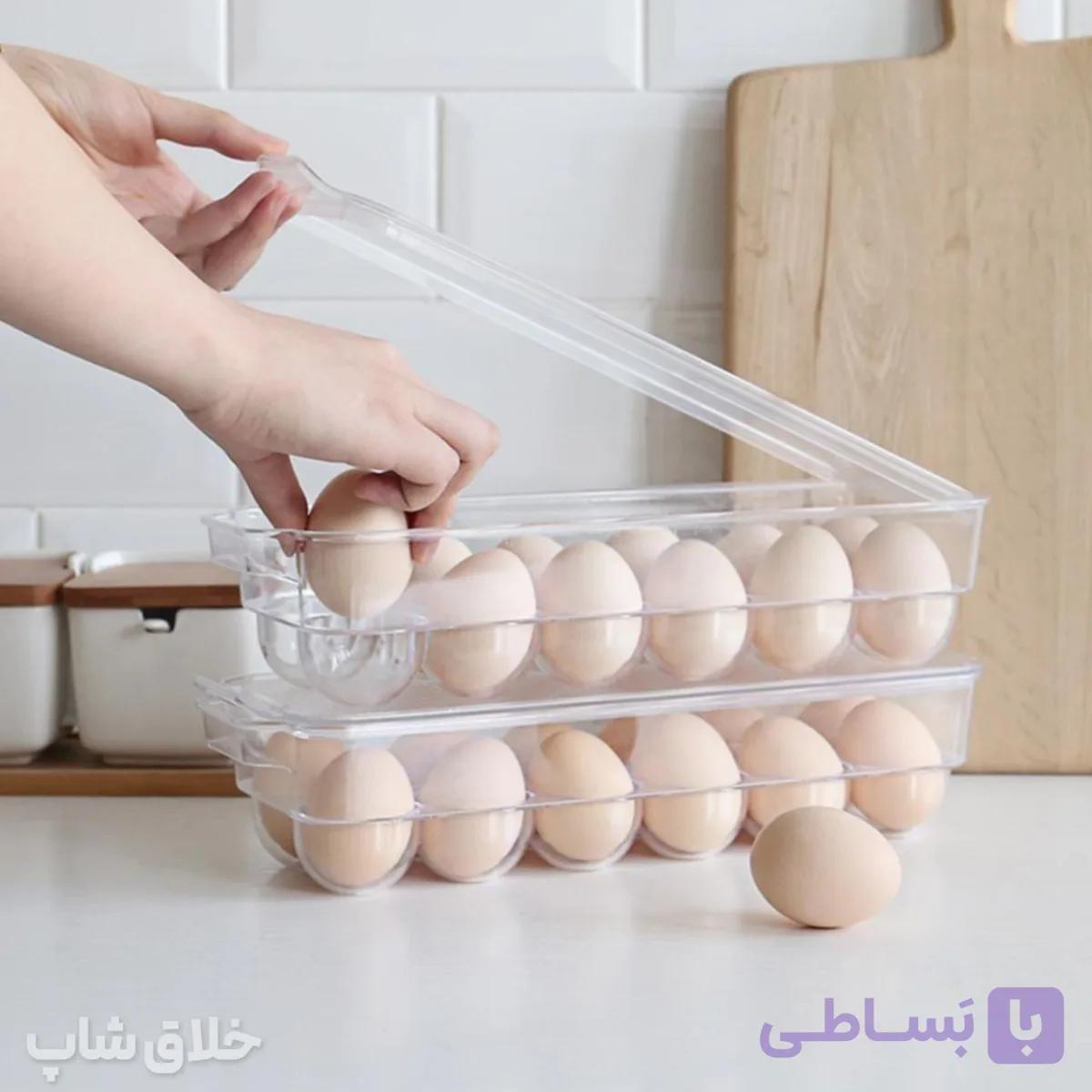 جا تخم مرغی دربدار شفاف 12 خانه — تصویر 1