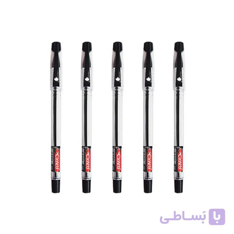 خودکار مشکی کنکو (مجموعه 5 عددی) مدل Fino 1m — تصویر 1