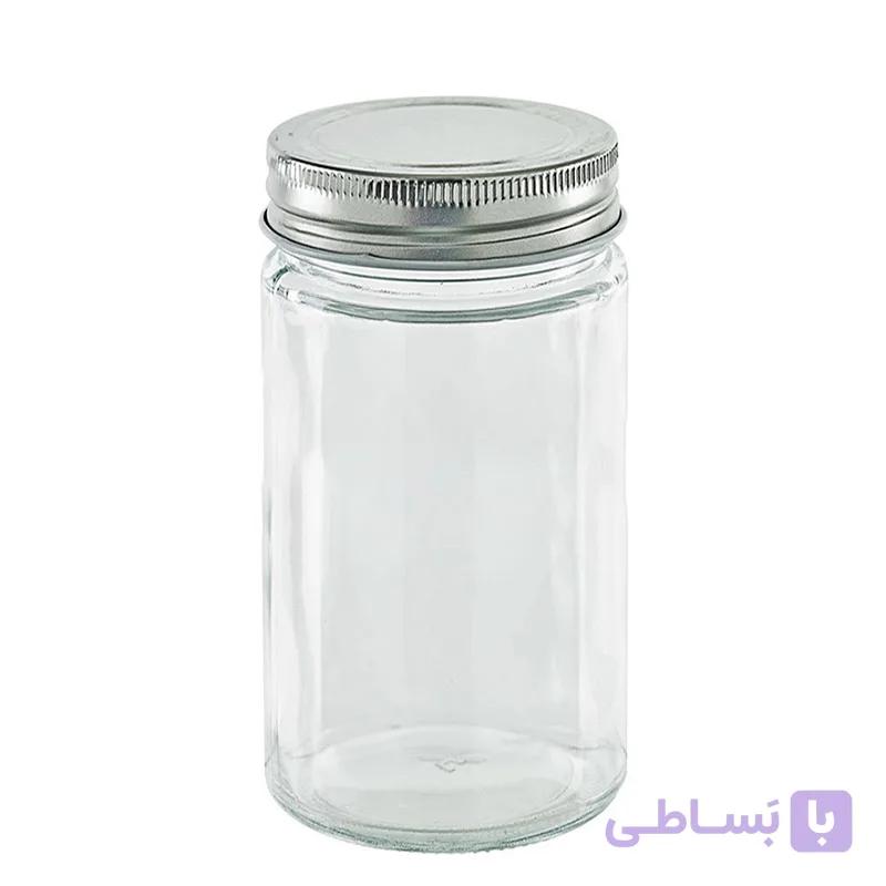 جاحبوباتی شیشه ای استوانه ای درب کانتینری سایز 6 کد 16 — تصویر 1
