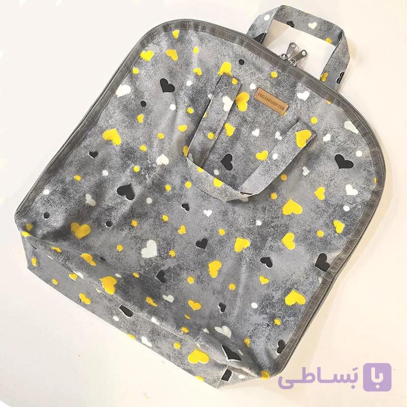 کیسه نان و سبزی پارچه ای زیپ دار سفره شو 45×45 CM — تصویر 1